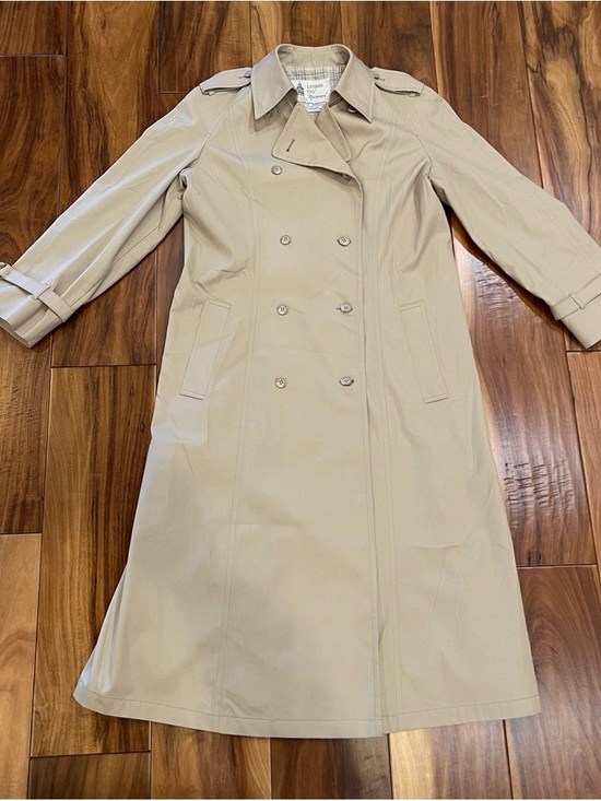 Vintage 80’s London Fog Khaki Double-Breasted Trench Coat woman’s size 12 - Picture 2 of 10